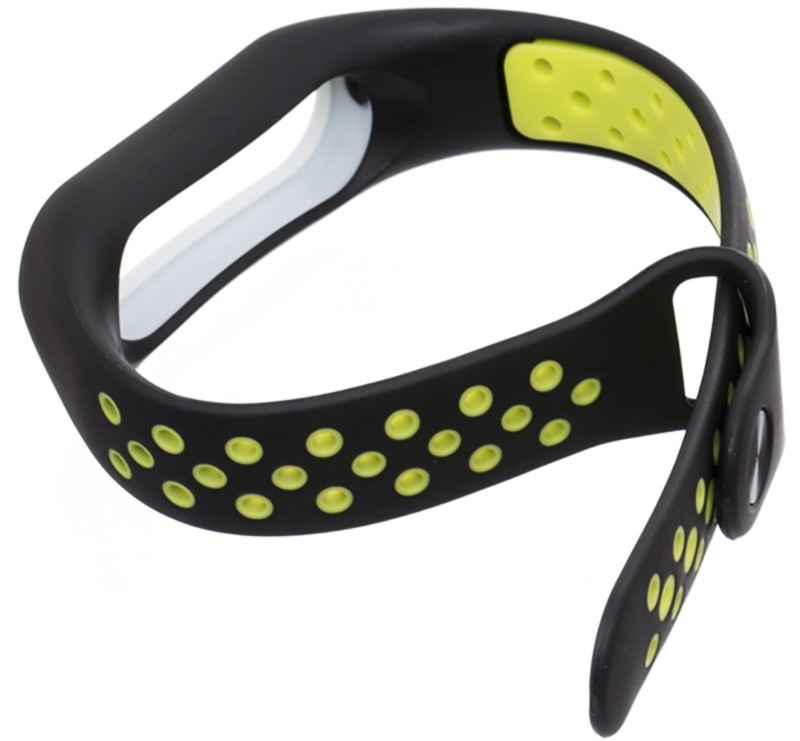 Ремінець для Mi Band 3/4 Sport (Чорно-салатовий)-2