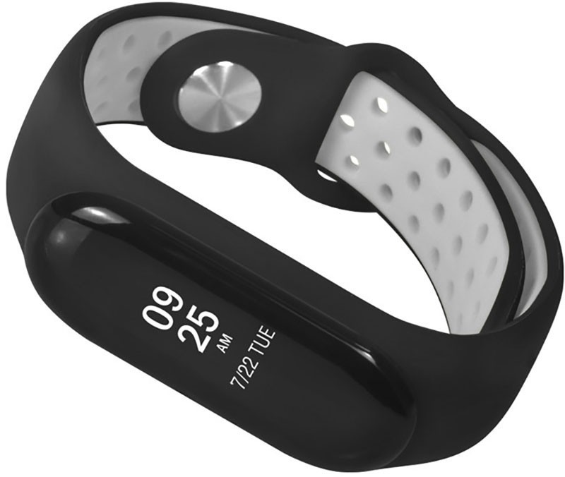 Ремінець для Mi Band 3/4 Sport (Чорно-сірий)-2