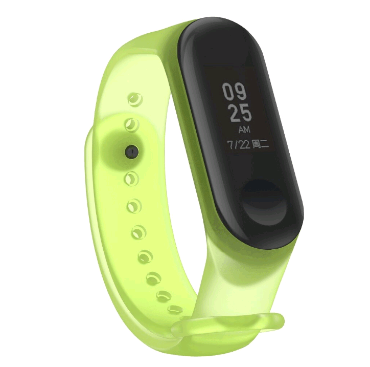 Ремінець Neon для  Xiaomi Mi Band 3 / 4 (light green)-0