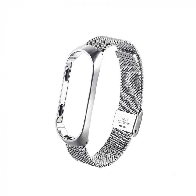 Ремінець Milanese Loop для Mi Band 8/9 cрібний-0