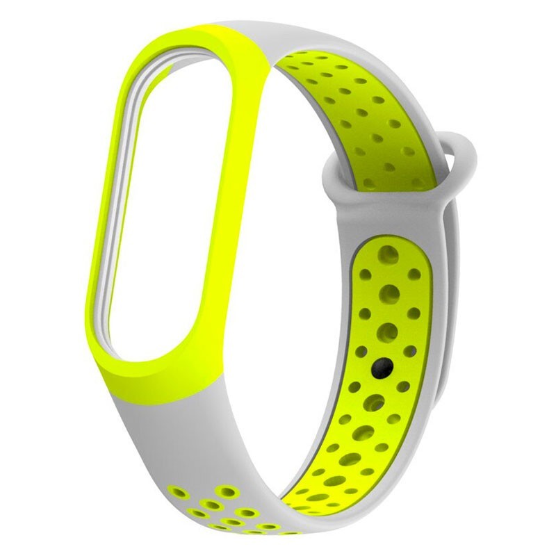 Ремінець SPORT для Xiaomi Mi Band 5/6 grey-yellow-0