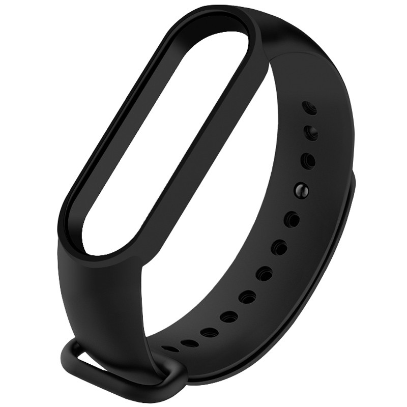 Ремінець Silicone для Xiaomi Mi Band 5 / 6 / 7  (Black)-0