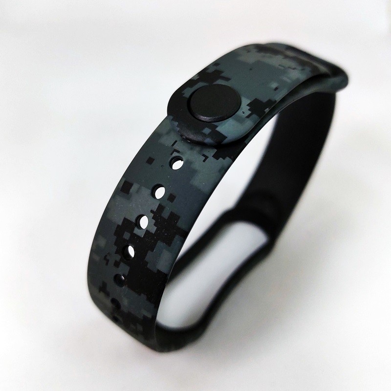 Ремінець для Mi Band 5/6 (Піксель, Сірий)-0