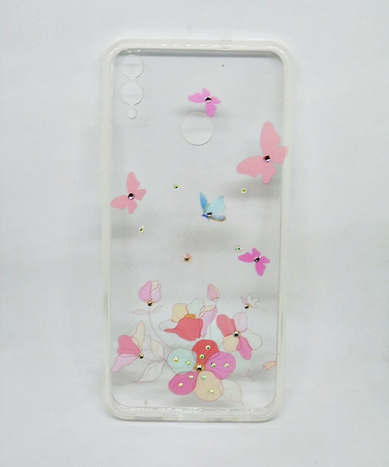 Накладка Flowers  для Xiaomi Mi Max 3 "Квіточки і метелики" (силікон)-0