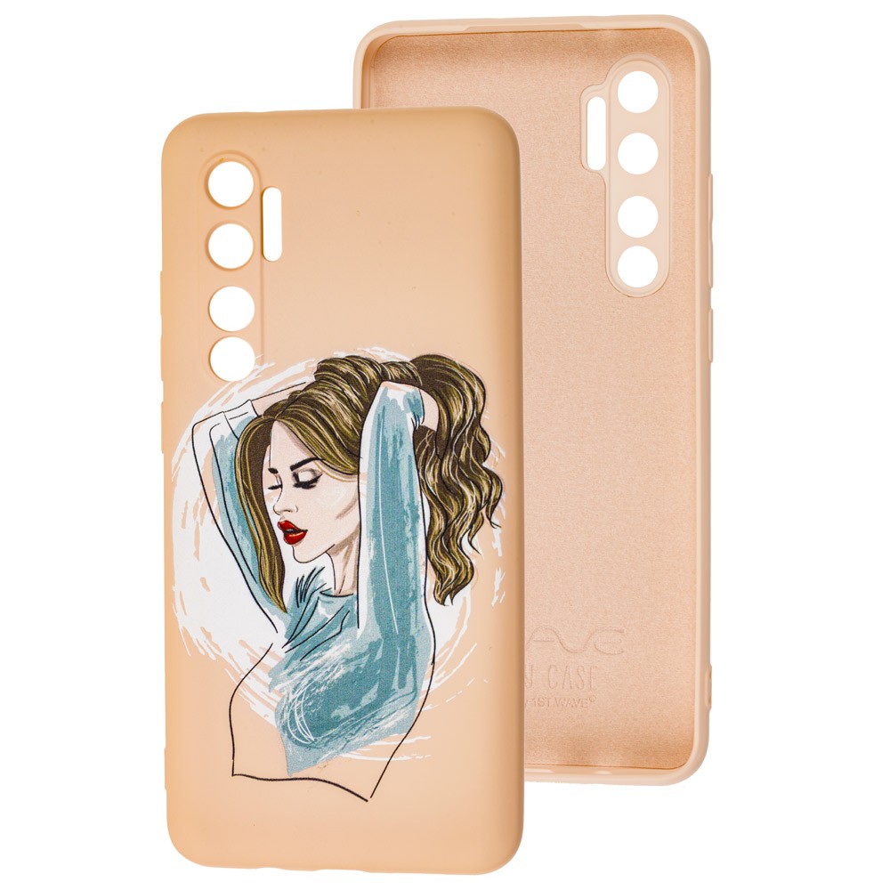 WAVE Fancy для Xiaomi Mi Note 10 Lite (red lips girl/pink sand)-0