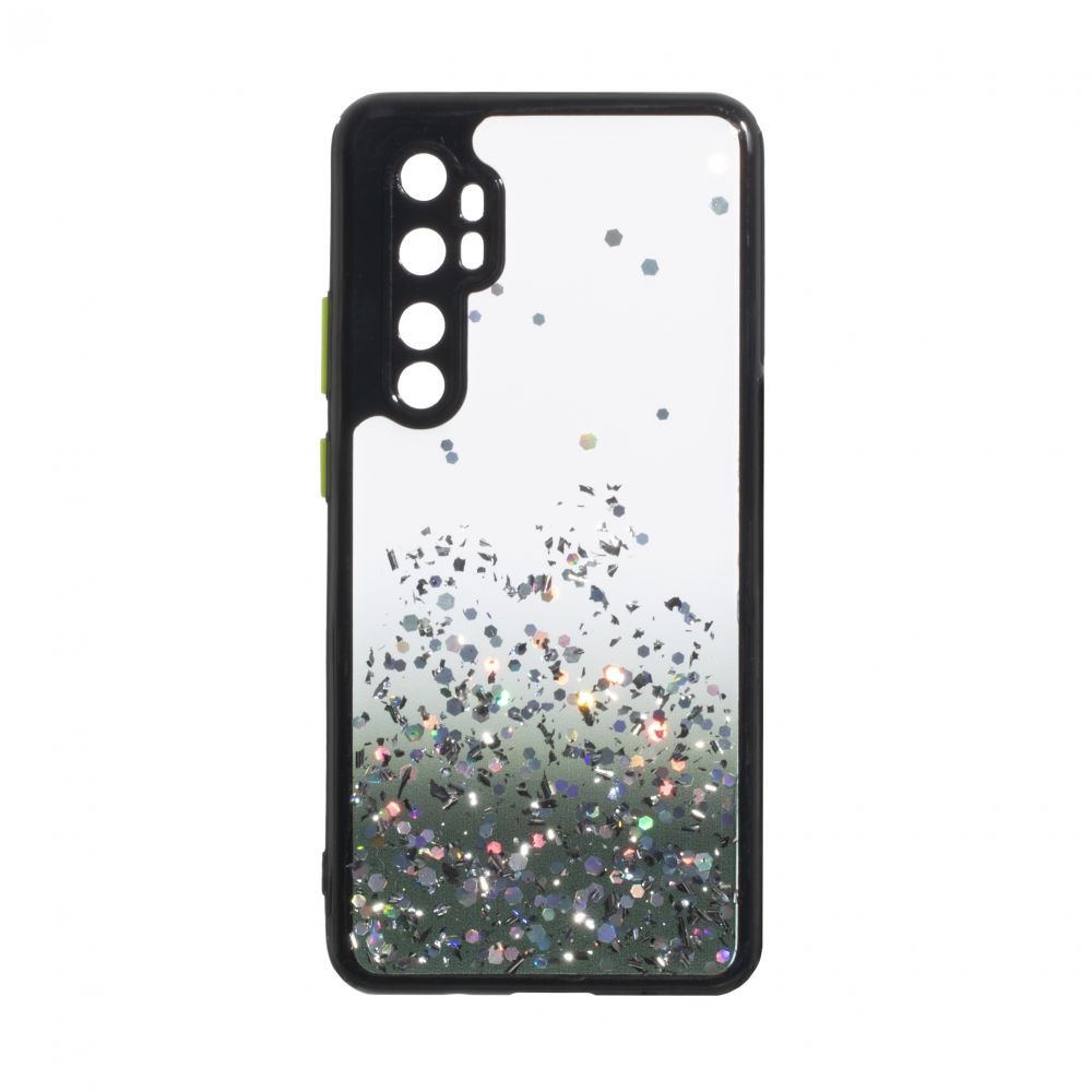 Накладка Glitter Bling Sequins для Xiaomi Mi Note 10 Lite чорна-0