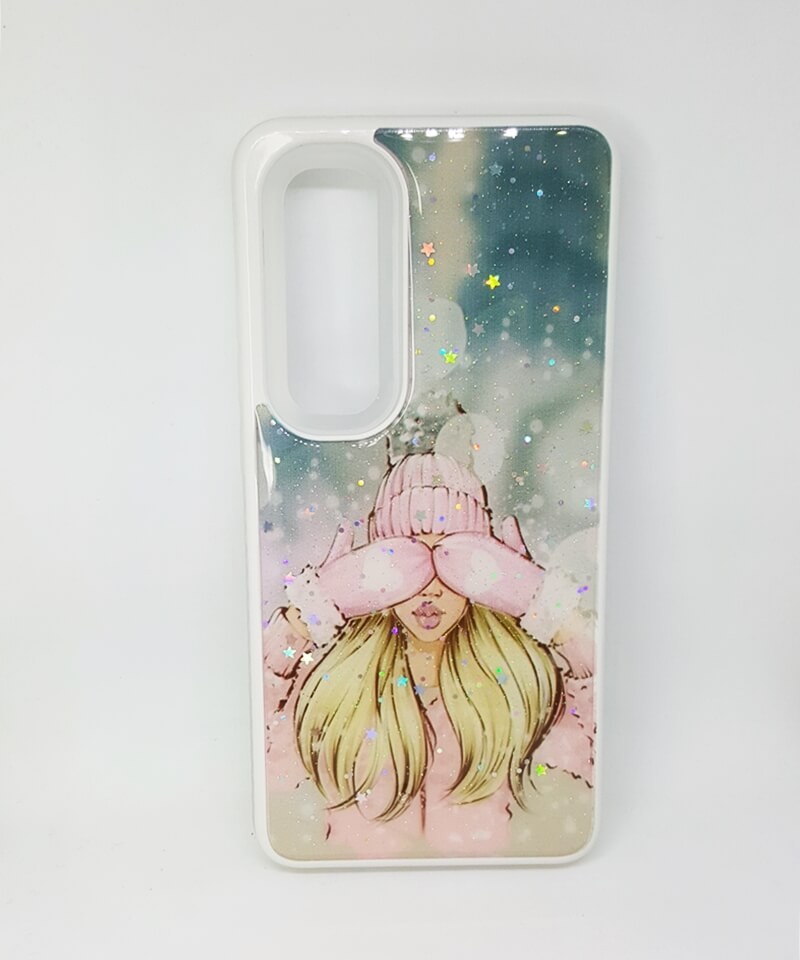 Накладка Mix Art Armor для Xiaomi Mi Note 10 Lite Дівчина в рожевій шапці і рукавичках-0
