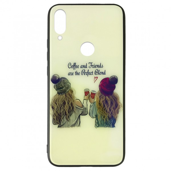 Чохол Girls Glass для Xiaomi Mi Play Coffee and Friends-0