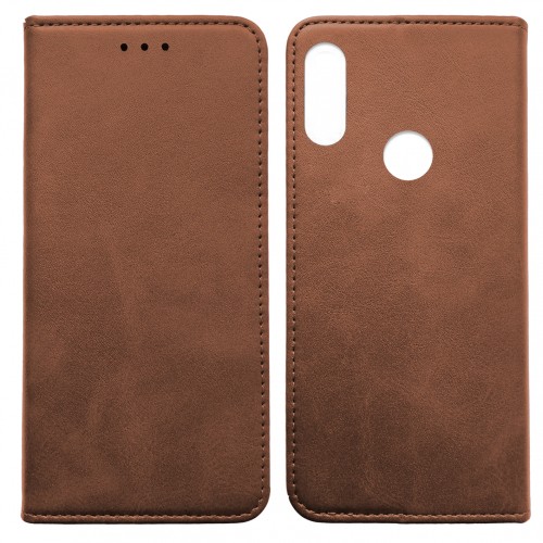 Книжка Black TPU Magnet для Xiaomi Mi Play коричнева-0