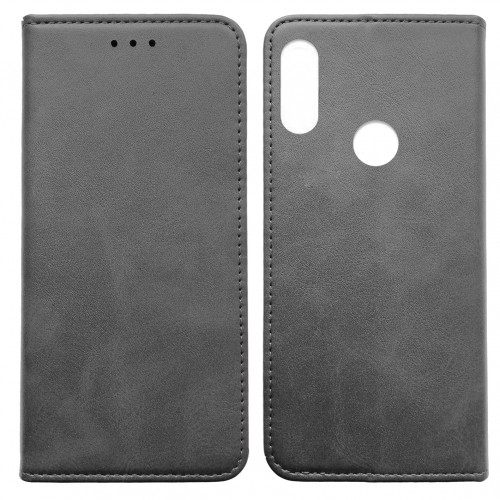 Книжка Black TPU Magnet для Xiaomi Mi Play сіра-0
