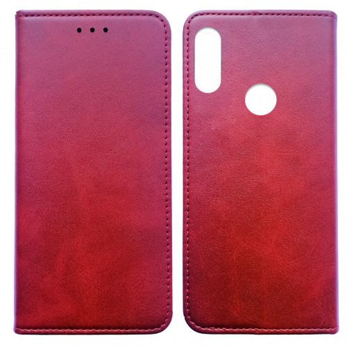 Книжка Black TPU Magnet для Xiaomi Mi Play червона-0