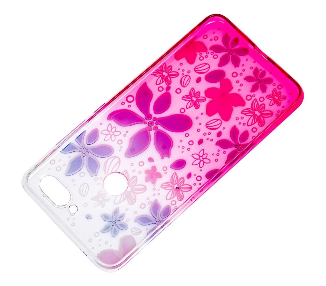 Накладка Glamour Ambre для Xiaomi Mi 8 Lite "Квіти рожеві"-2