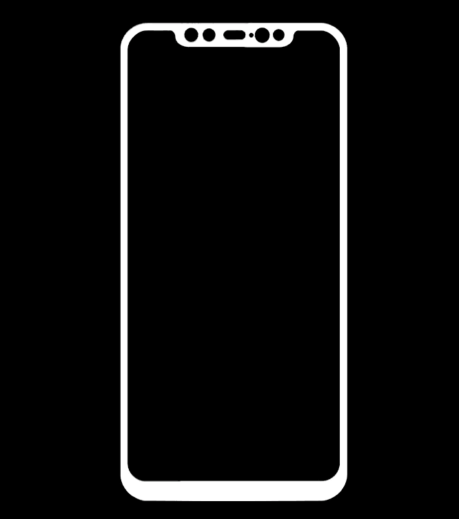 Захисне скло Silk Screen для XiaomiI Mi 8/Mi 8 Pro біла рамка (поклейка рамкою)-0