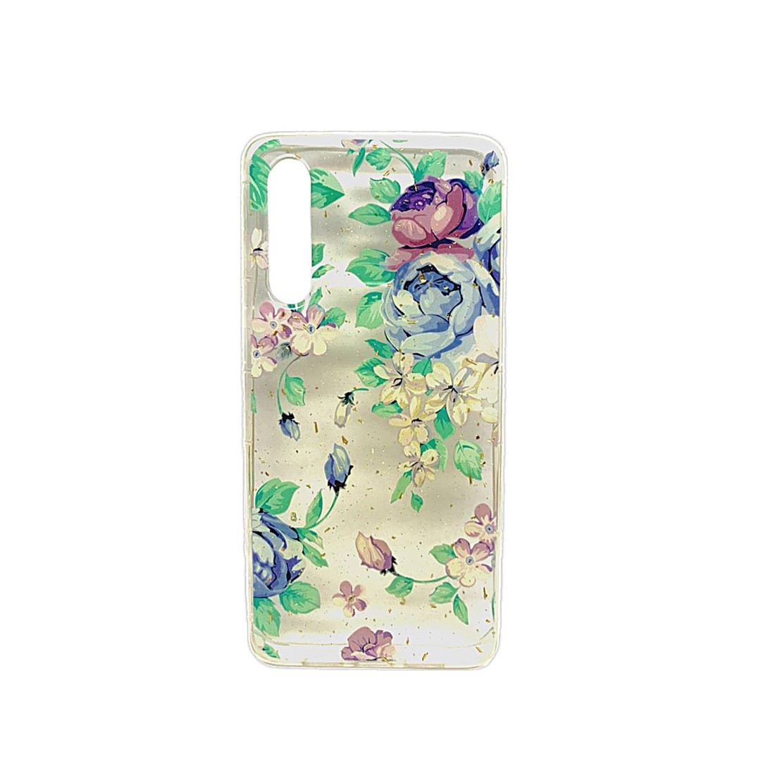 Накладка Glitter для Xiaomi Mi 9 "Букет піонів"-0