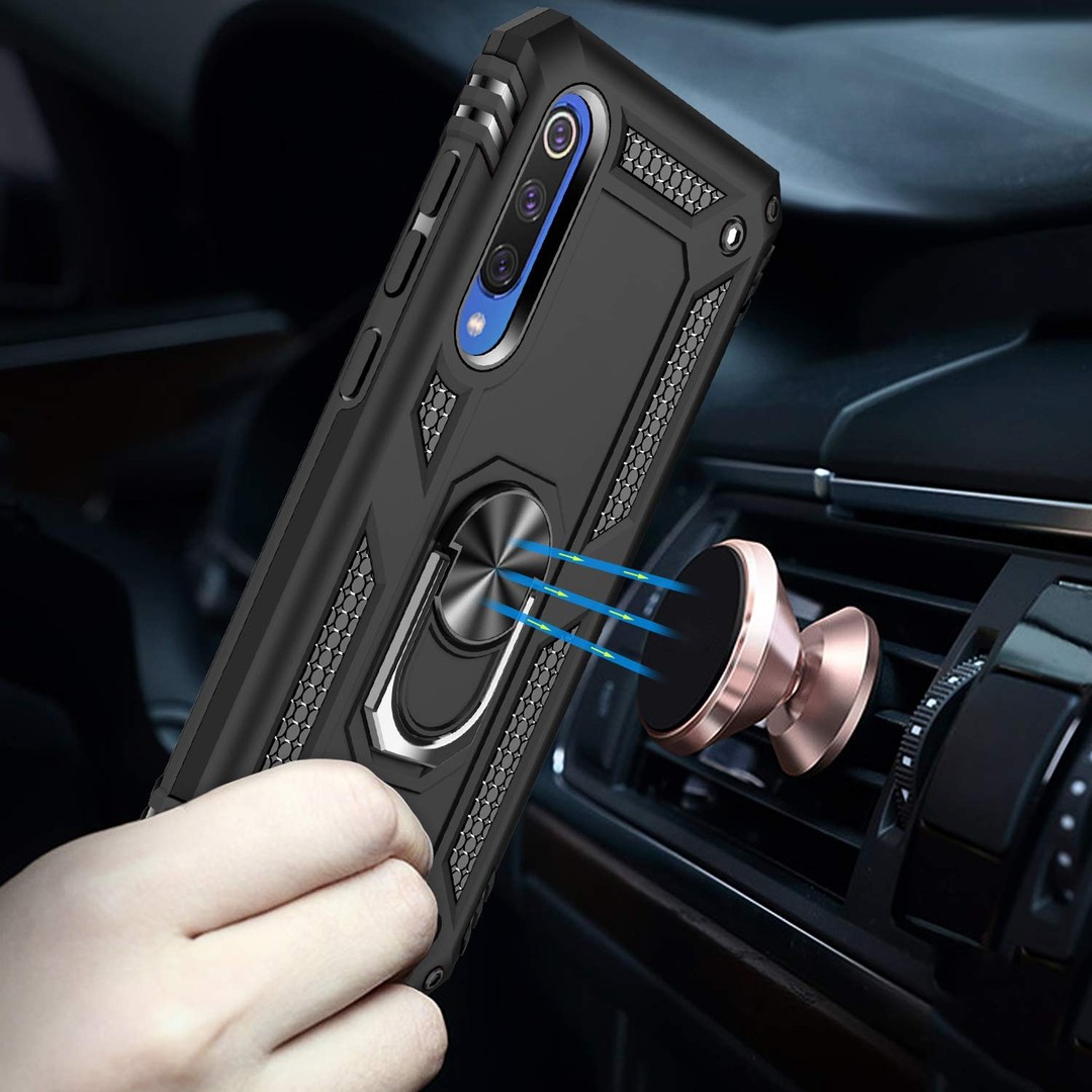 Накладка під магнітний тримач Serge Ring для Xiaomi Mi 9 SE (Чорний)-3