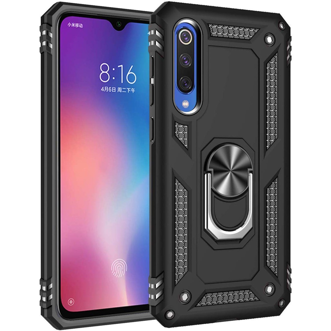Накладка під магнітний тримач Serge Ring для Xiaomi Mi 9 SE (Чорний)-0