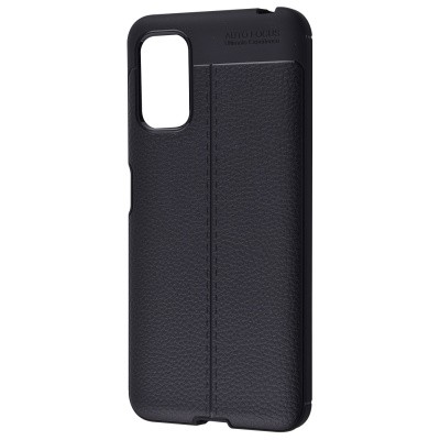 Накладка Ultimate Experience Leather для Xiaomi Redmi Note 10 5G/Poco M3 Pro (black)-0