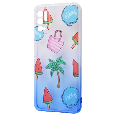 WAVE Sweet & Acid Case для Xiaomi Redmi Note 10 5G/Poco M3 Pro (white/blue/palm)-0