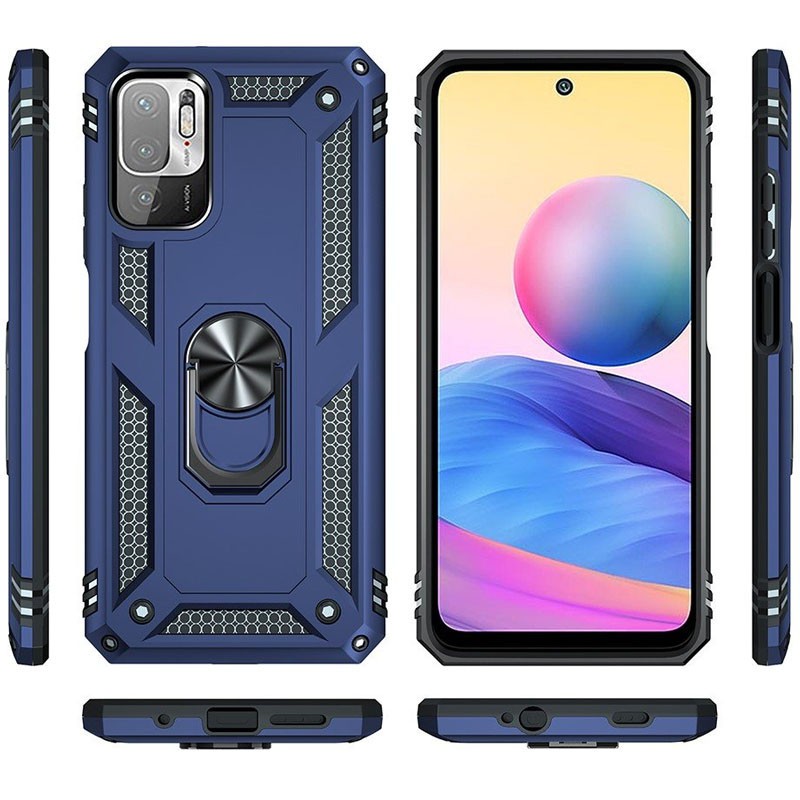 Накладка Camshield Serge Ring для Xiaomi Note 10 5G/Poco M3 Pro темно-синя-0