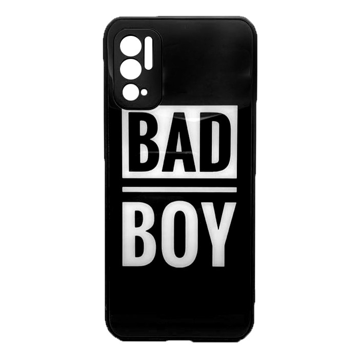 Накладка Marble Glass Case and Pattern для Xiaomi Note 10 5G/Poco M3 Pro/Note 10T 5G/Note 11SE Bad boy-0
