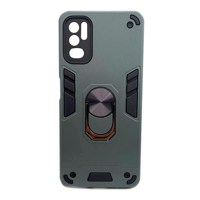 Накладка Armor Magnet Ring case для Xiaomi Note 10 5G/Poco M3 Pro зелена-0