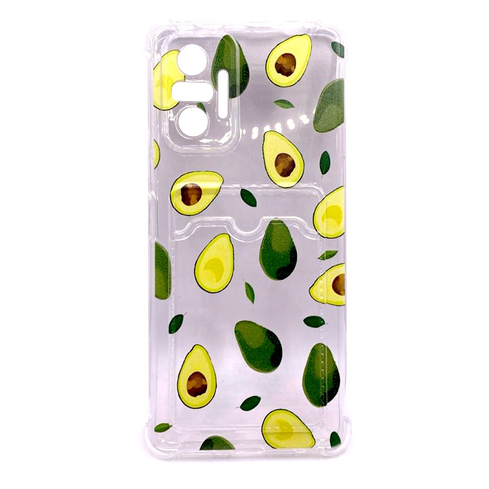 Накладка Space Card Pocket Image для Xiaomi Redmi Note 10 Pro/10 Pro Max авокадо-0