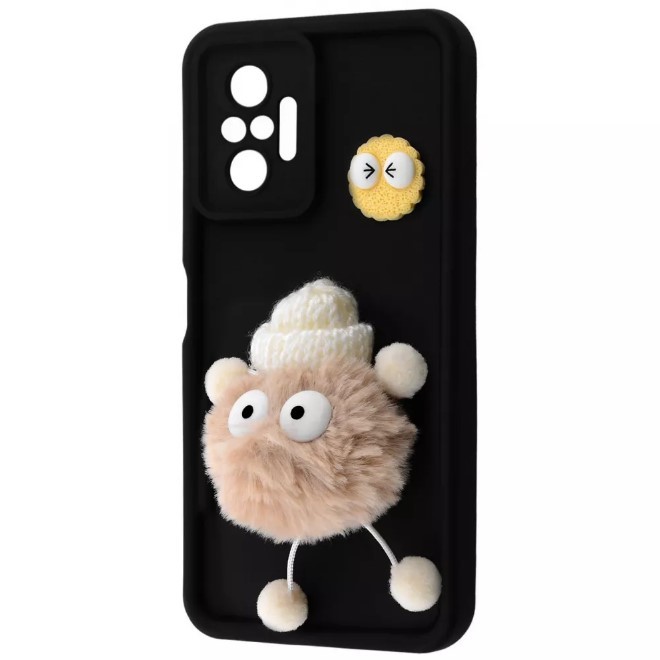 Чохол Pretty Toys для Xiaomi Redmi Note 10 Pro / Note 10 Pro Max (black/fluffy white)-0