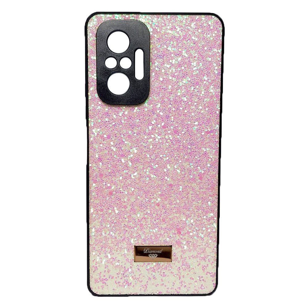 Накладка Bling Grainy Diamond Separate Camera для Xiaomi Redmi Note 10 Pro/Note 10 Pro Max (Рожева)-0