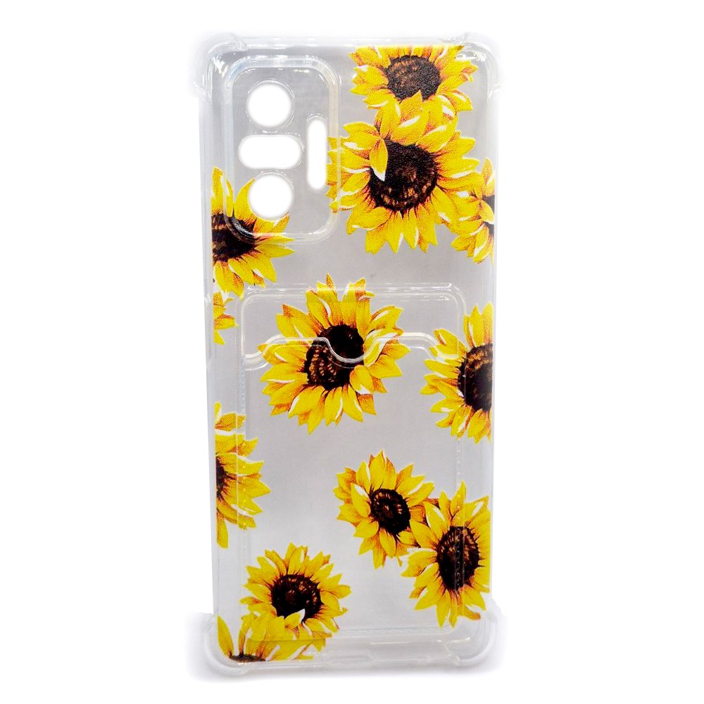 Накладка Space Card Pocket Image для Xiaomi Redmi Note 10 Pro/10 Pro Max Соняхи-0