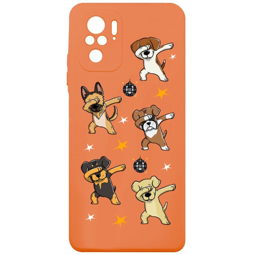 Накладка MiaMi Cartoon для Xiaomi Redmi Note 10 Orange Dogs-0