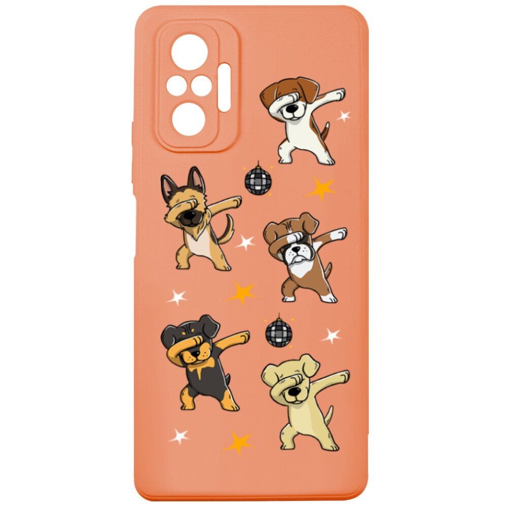 Накладка MiaMi Cartoon для Xiaomi Redmi Note 10 Pro Orange Dogs-0
