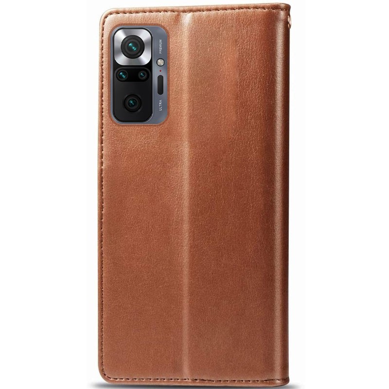 Книжка GETMAN Gallant для Xiaomi Redmi Note 10 Pro коричнева-1