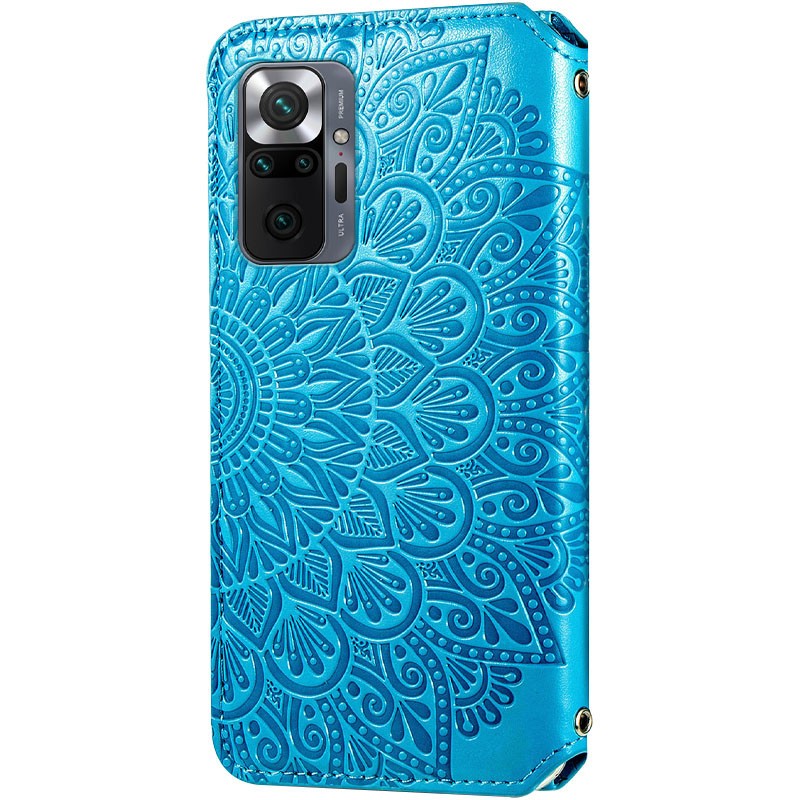 Книжка GETMAN Mandala для Xiaomi Redmi Note 10 Pro синя-1