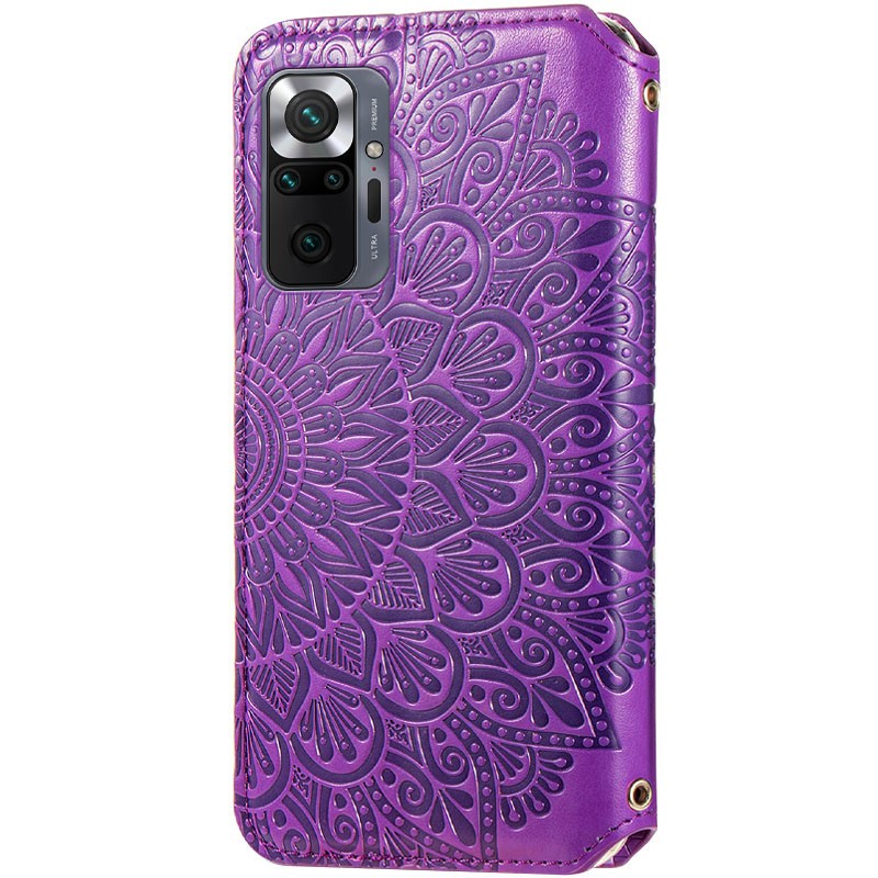 Книжка GETMAN Mandala для Xiaomi Redmi Note 10 Pro фіолетова-1