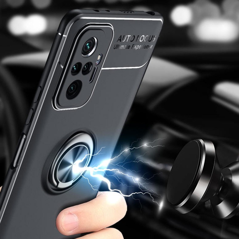 Накладка Deen ColorRing для Xiaomi Redmi Note 10 Pro чорна-1