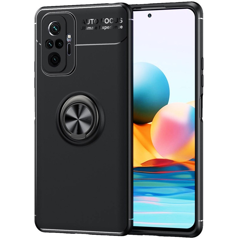 Накладка Deen ColorRing для Xiaomi Redmi Note 10 Pro чорна-0
