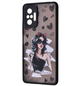 WAVE Cartoon Case Xiaomi Redmi Note 10 Pro (little black dress)-0