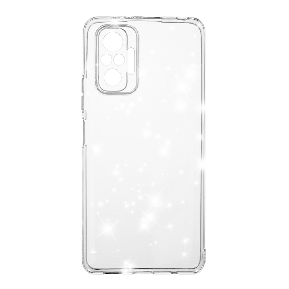 Накладка Molan Cano Glossy Jelly для Xiaomi Redmi Note 10 Pro / Note 10 Pro Max прозора з блискітками-0