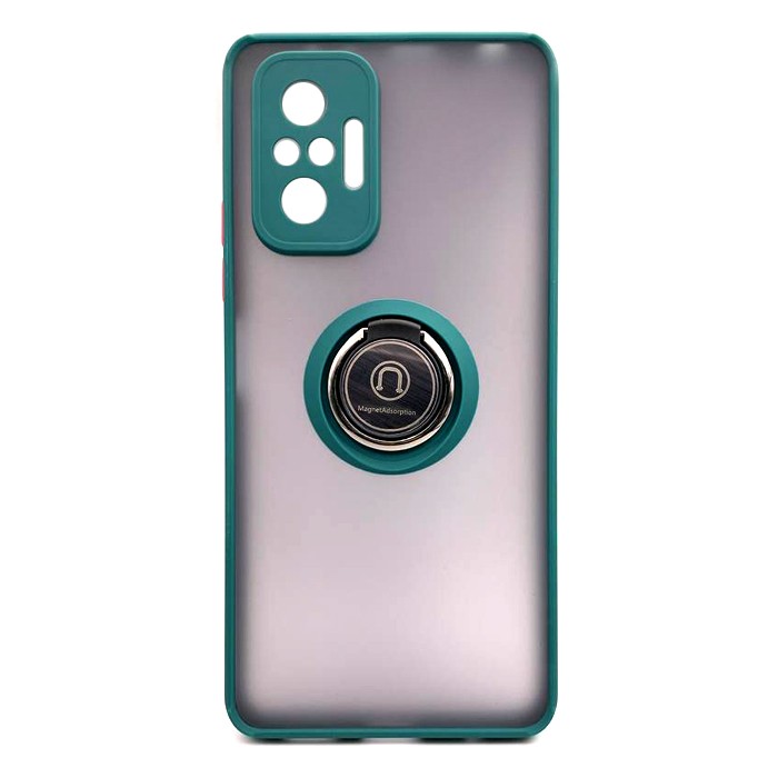 Накладка Totu Gingle Ring для Xiaomi Redmi Note 10 Pro/Note 10 Pro Max темно-зелена-0