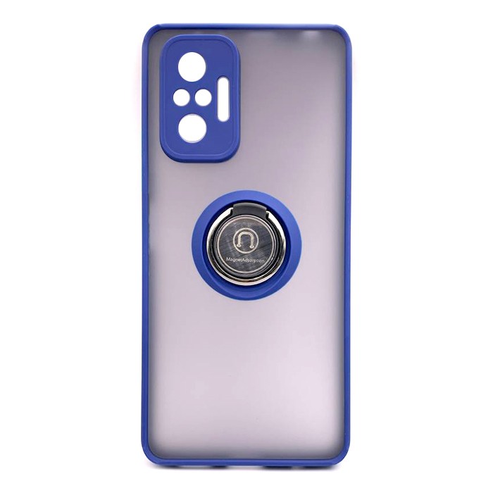 Накладка Totu Gingle Ring для Xiaomi Redmi Note 10 Pro/Note 10 Pro Max темно-синя-0