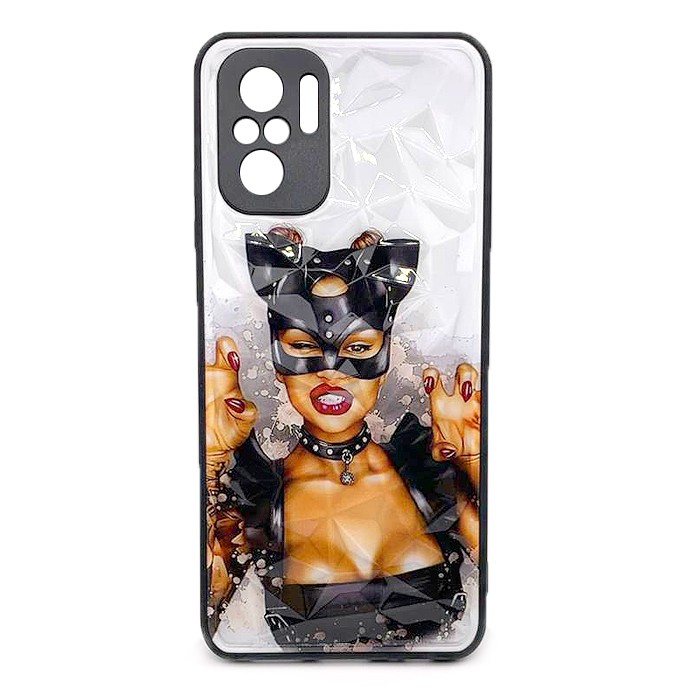 Накладка Ladies Camera для Xiaomi Redmi Note 10 4G/Note 10s/Poco M5s Жінка-кішка-0