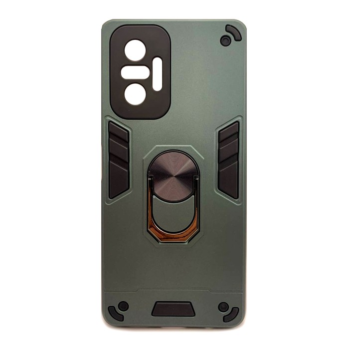 Накладка Armor Magnet Ring case для Xiaomi Note 10 Pro 4G зелена-0