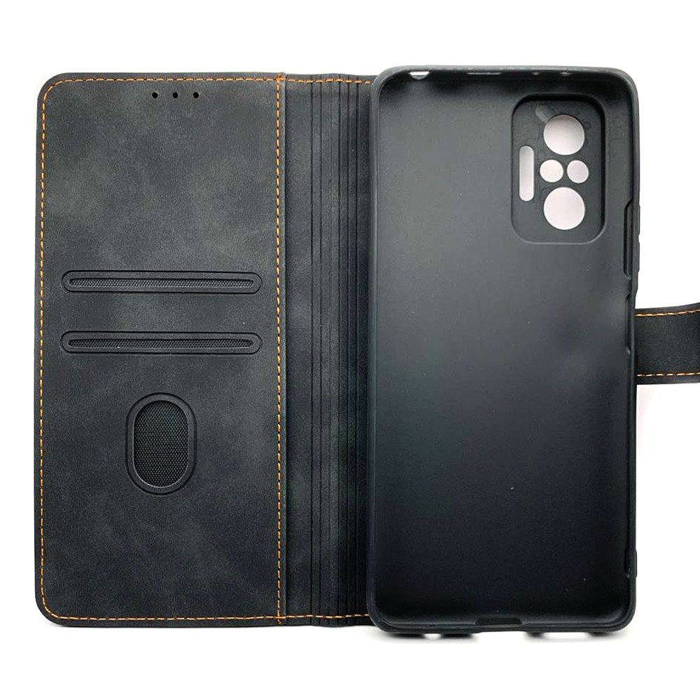Книжка Cover Stylish Slot Matte для Xiaomi Redmi Note 10 Pro 4G (Чорна)-2