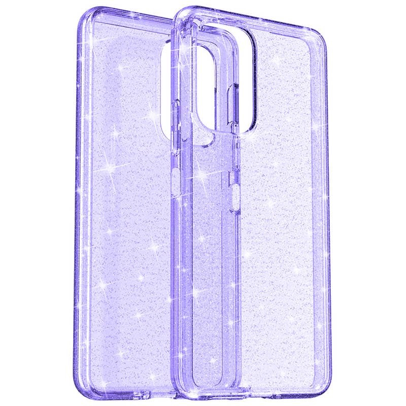Накладка Molan Cano Glossy Jelly для Xiaomi Redmi Note 10 Pro бузкова з блискітками-0