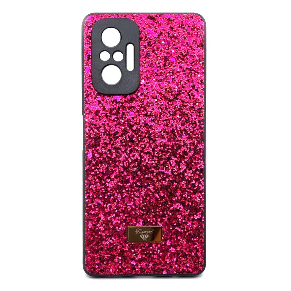 Накладка Bling Grainy Diamond Separate Camera для Xiaomi Redmi Note 10/Note 10s/Poco M5s (Малинова)-0