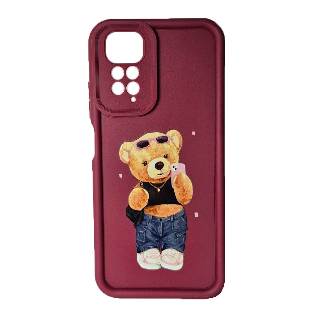 Накладка Shock Sides Resistant для Xiaomi Redmi Note 11 / Note 11s Marsala/bear-0