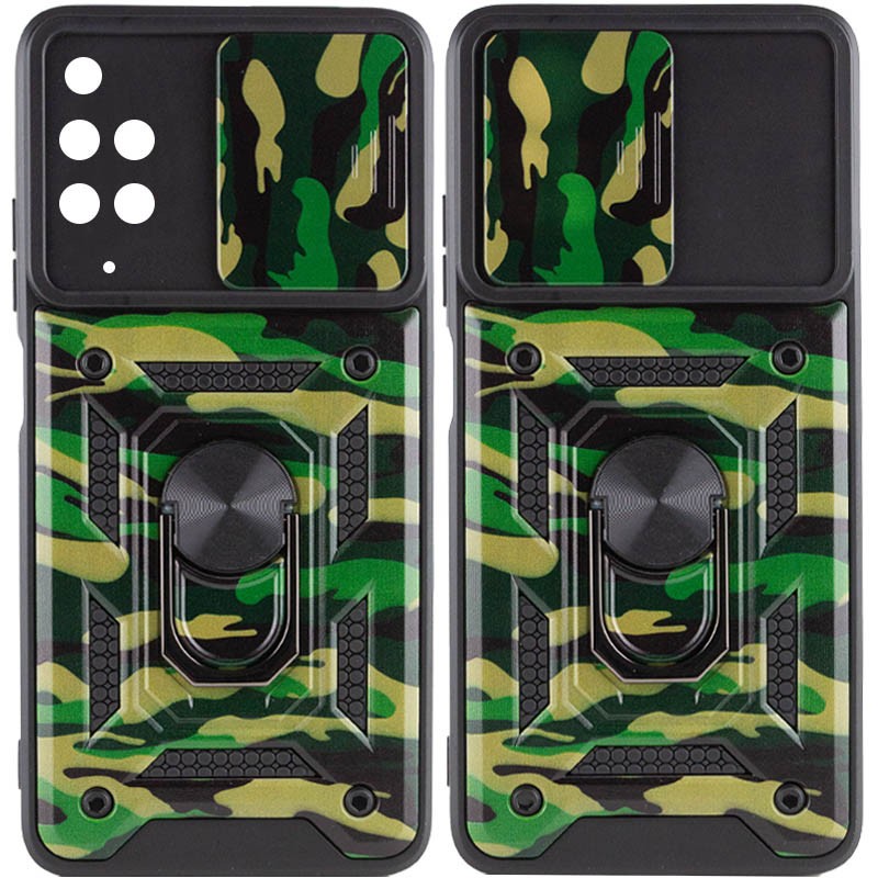Накладка Camshield Serge Ring Camo для Xiaomi Redmi Note 11 Pro/ Note 11 Pro 5G Камуфляж, зелений-0
