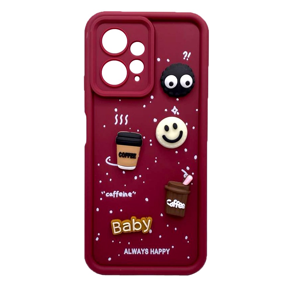 Чохол Pretty Toys для Xiaomi Redmi Note 12 4G (Red/Always Happy)-0