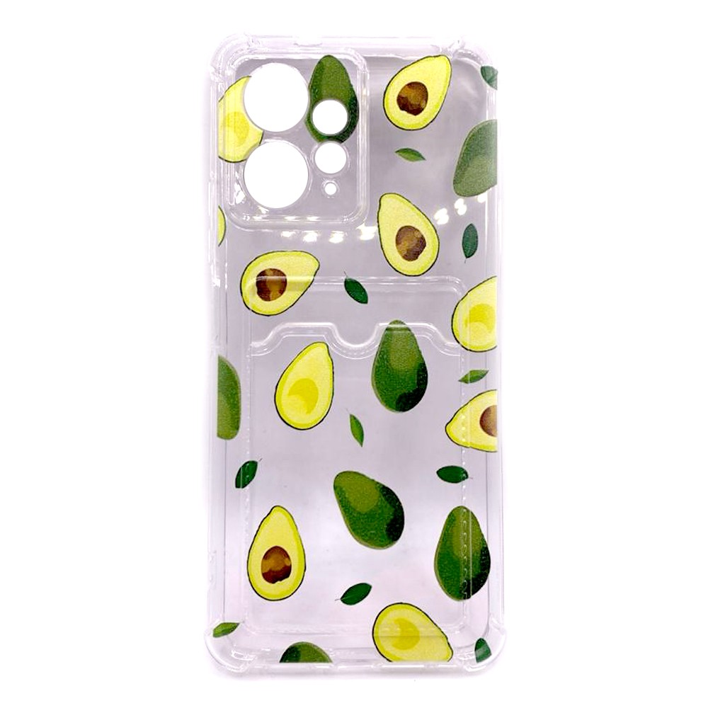 Накладка Space Card Pocket Image для Xiaomi Redmi Note 12 авокадо-0