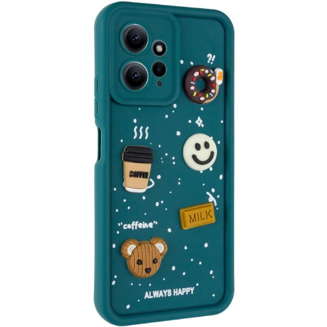 Чохол Pretty Toys для Xiaomi Redmi Note 12 4G (Pine green/Always Happy)-0